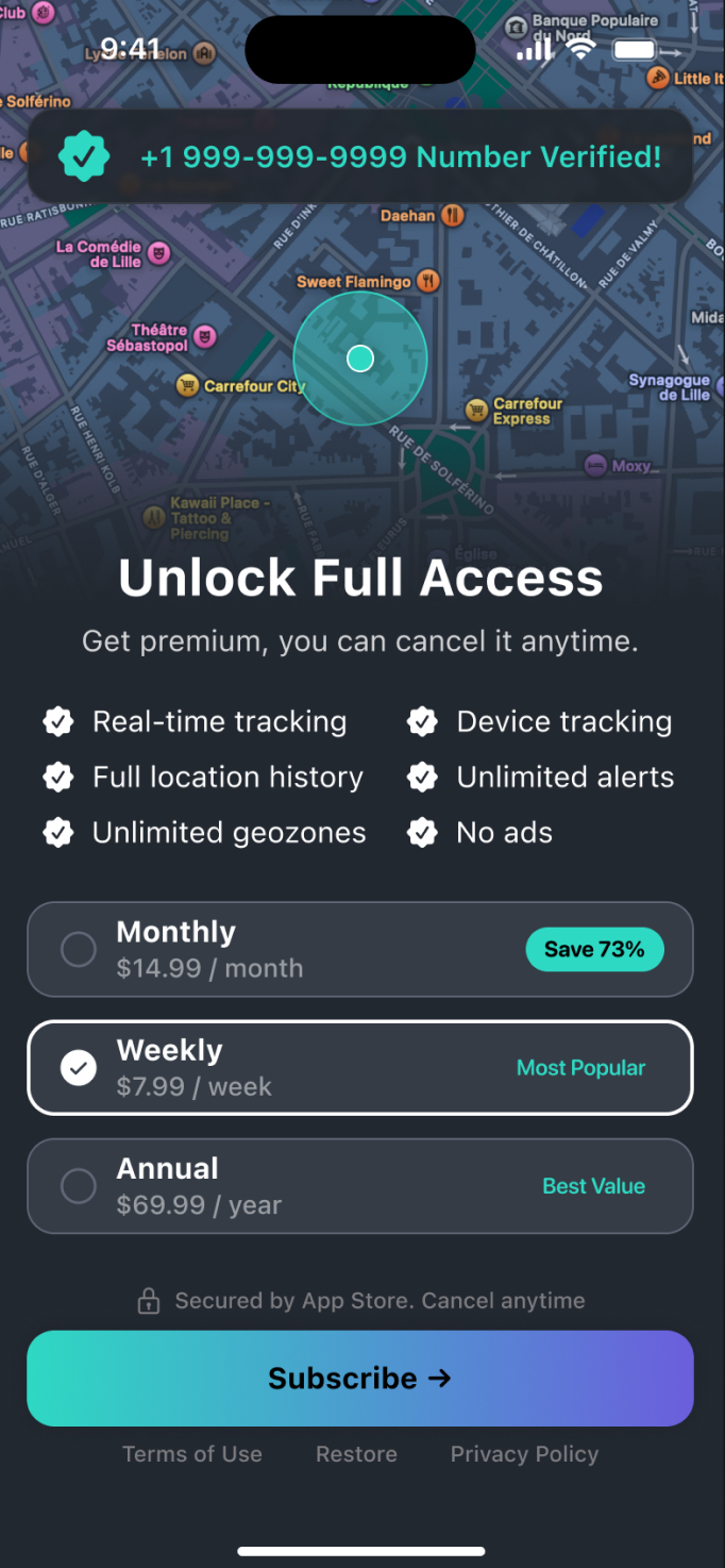 Location Tracker Screen 3