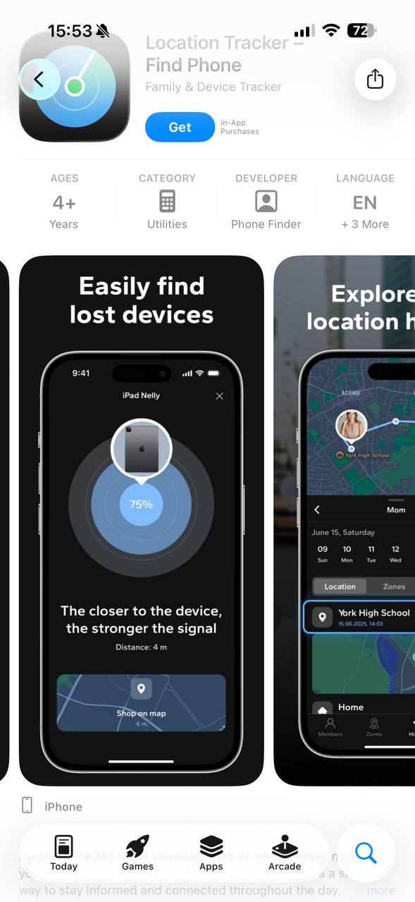 Location Tracker Screen 1