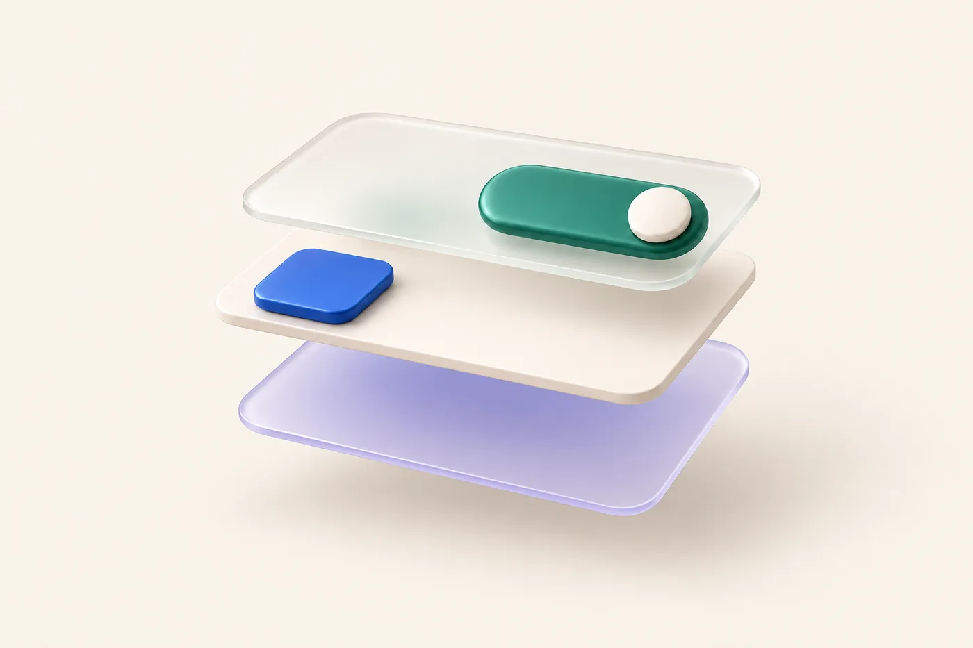 components — tactile design system illustration